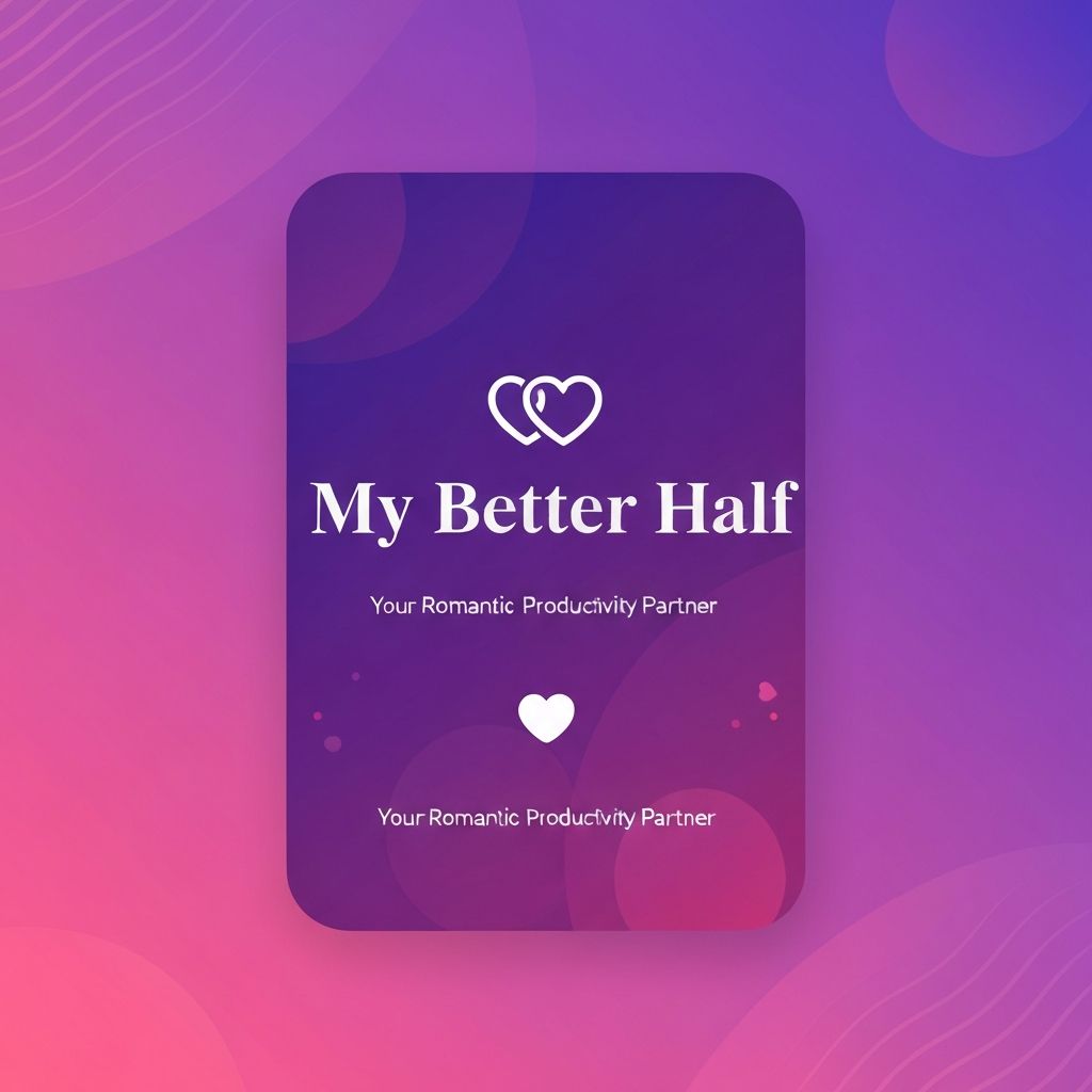 My Better Half - Your Romantic Productivity Partner